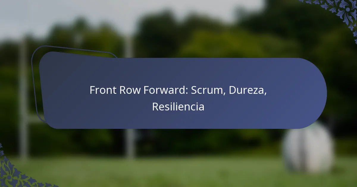 Front Row Forward: Scrum, Dureza, Resiliencia