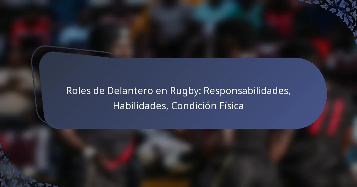 Roles de Delantero en Rugby: Responsabilidades, Habilidades, Condición Física