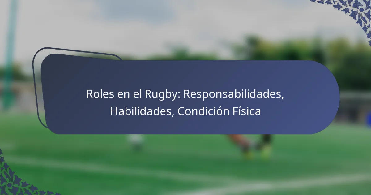 Roles en el Rugby: Responsabilidades, Habilidades, Condición Física